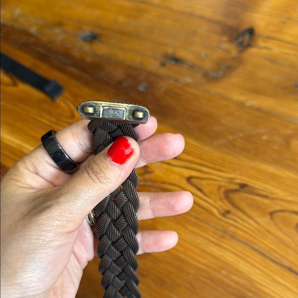 Erica Zap Braided Brown Bracelet with Gold Accents and Magnet closure - Picture 4 of 6